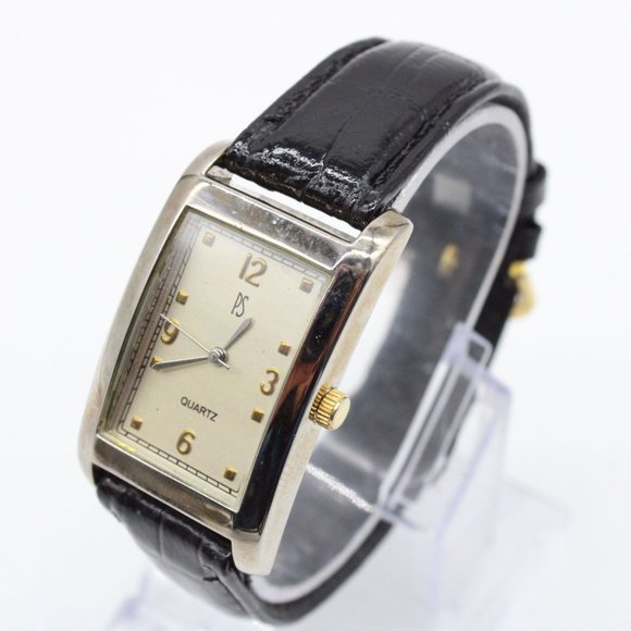 Vintage Paul Sebastian PS Watch Womens SIlver Tone Steel Rectangular Dial 90s - Picture 3 of 8